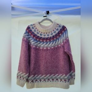 VINTAGE WOMENS SIZE M HILDA LTD. MADE IN ICELAND 100% WOOL SWEATER